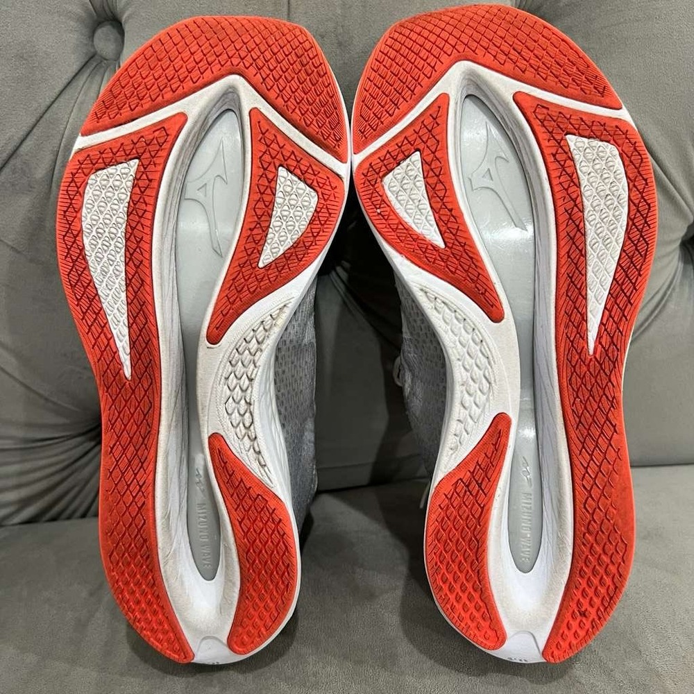 Mizuno Wave Rebellion Flash 2 Running Shoe Men 11.5 White Harbor Mist Athletic - Picture 6 of 14